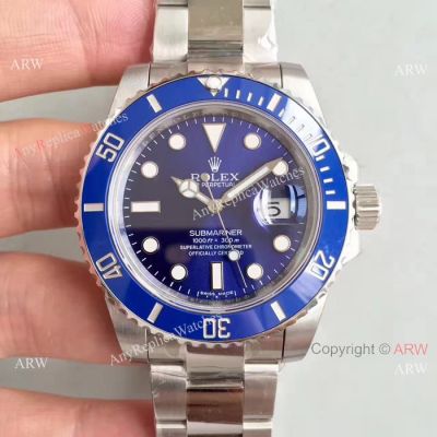 Noob Factory 3135 Replica Submariner Rolex Watch Stainless Steel Blue Dial